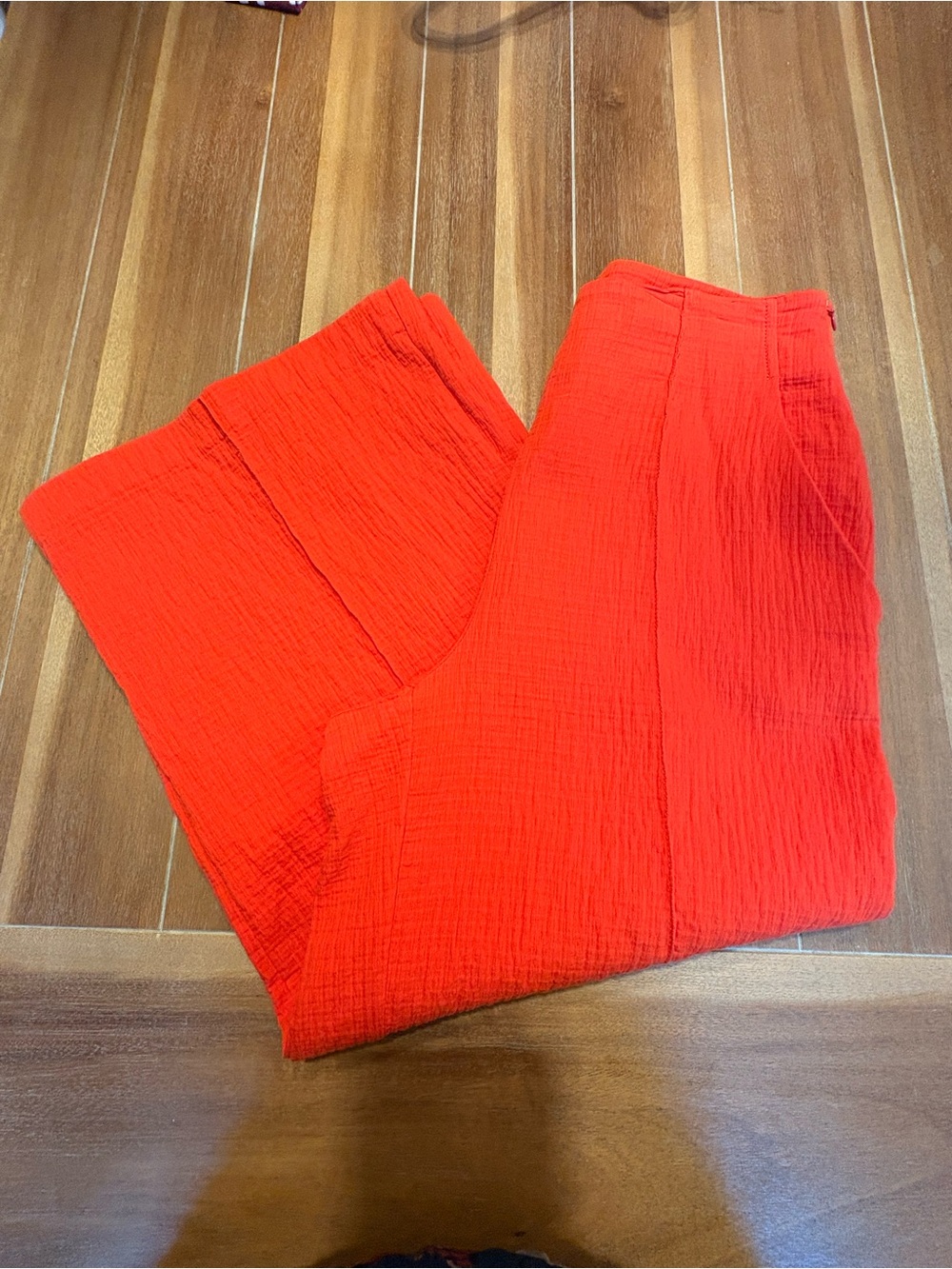 Anthropologie women’s orange Maeve wide leg pants